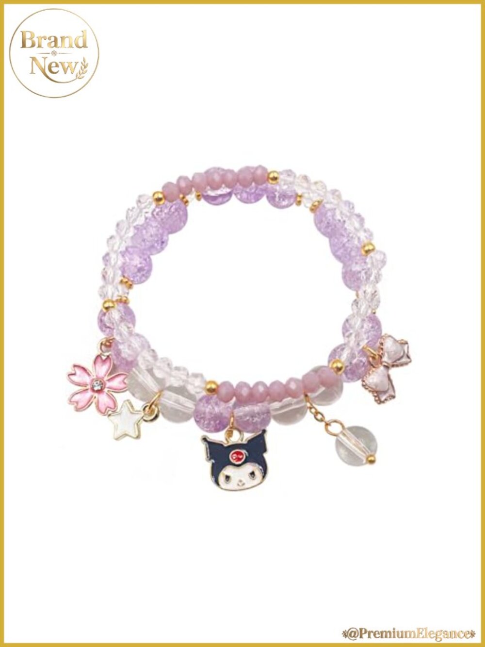 Crystal Beaded Stretch Bracelets Set of 3 for Women BFF Friendship Gift